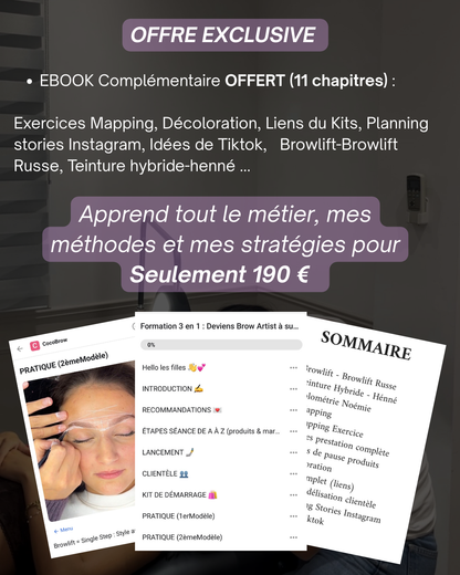 Deviens une Brow Artist à Succès - Formation 5 en 1