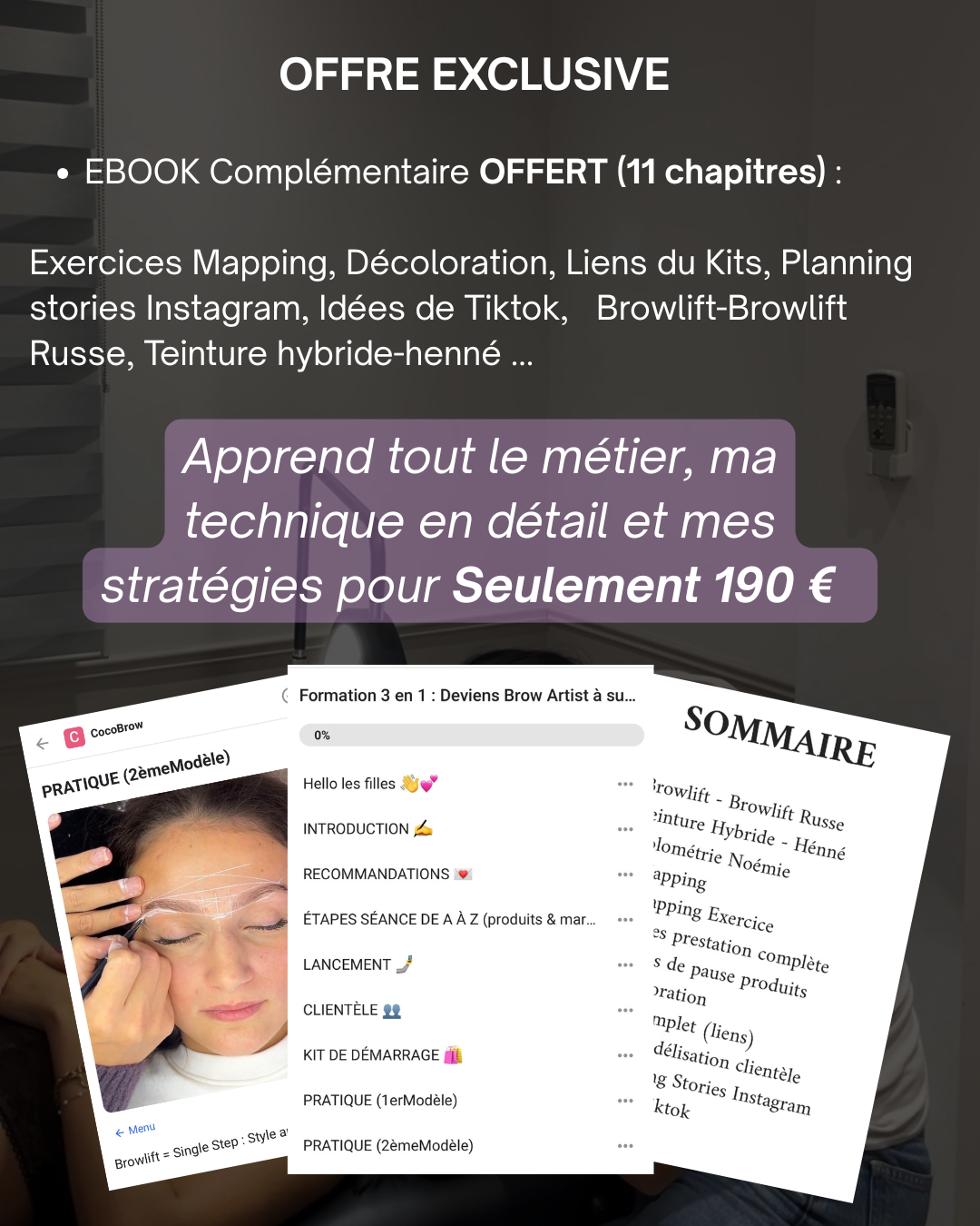 Deviens une Brow Artist à Succès - Formation 5 en 1